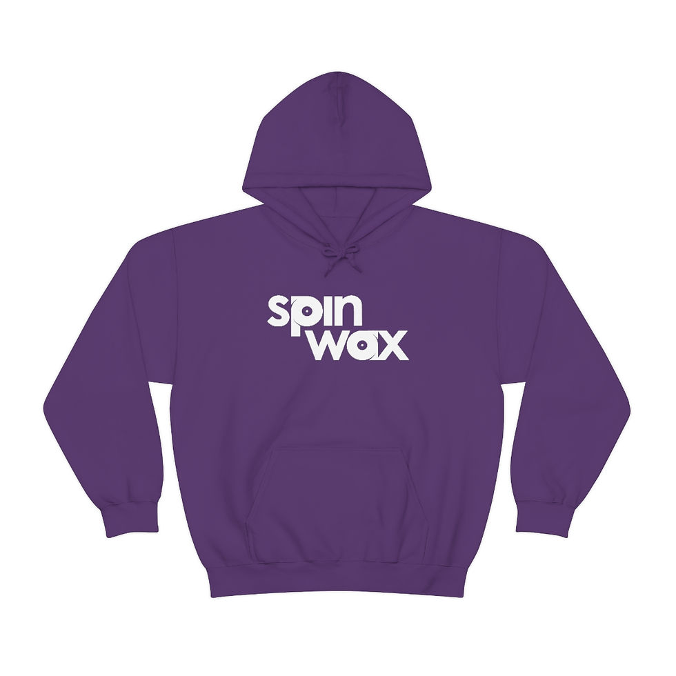 Thumbnail: Spin Wax White Logo Unisex Hoodie