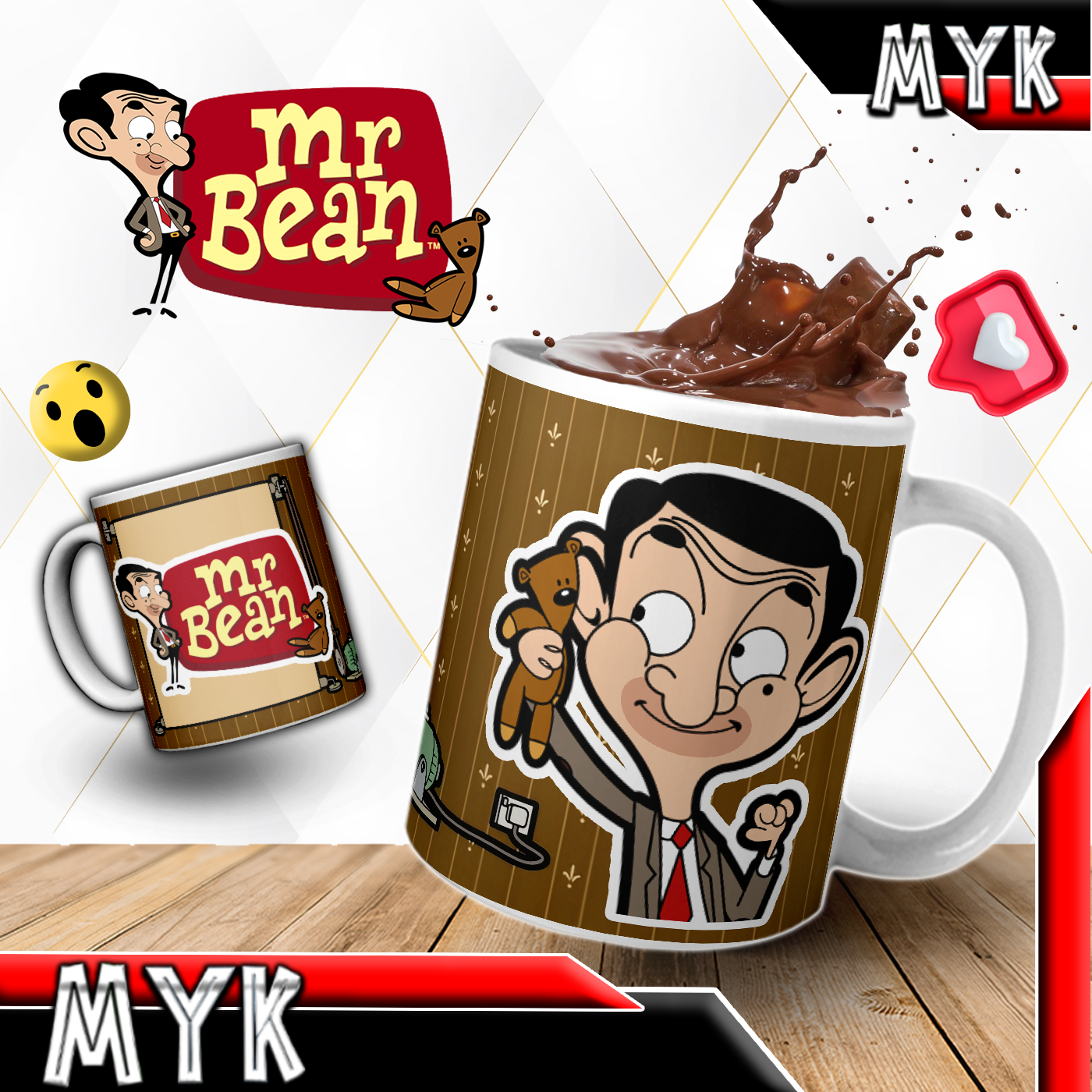 MR. BEAN CHARACTER MUG DESIGN