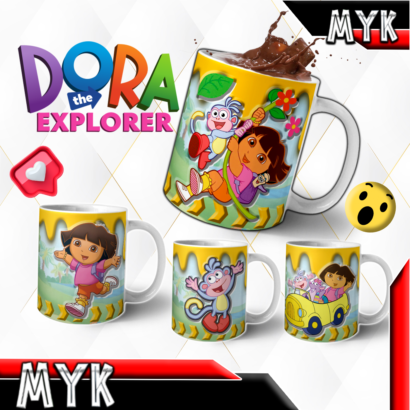 DORA THE EXPLORER CHARACTER MUG DESIGN