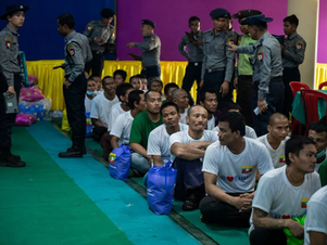 Rakhine Men Among Those Brought Back from Malaysia by Naval Ships Not Released; Temporarily Detained at Hlaing Tharyar Camp
