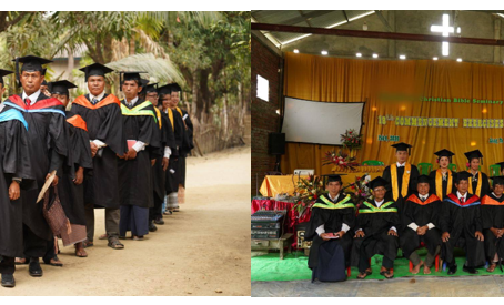 The 18th Graduation Ceremony of the Christian Bible School was held grandly in the Arakan Region 