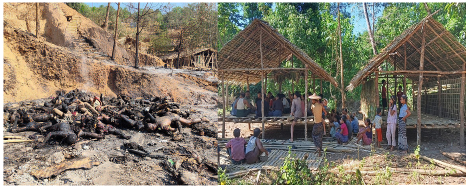 Around 500 Dar Let Chaung Locals Displaced After POW Camp Bombed