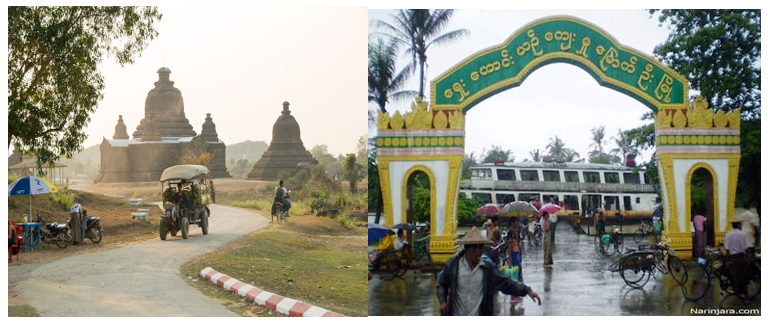 Arakan Government Removing Encroaching Shops and Structures in Ancient Capital Mrauk-U for Road Safety and Urban Beautification