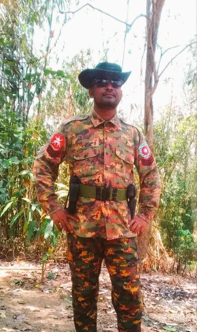 A RSO Member with Burmese Military Uniform (photocrd)