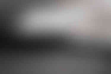 Black and white photo of view across a grassy field to a bank of trees and hedges in deep shade with dark rain clouds above