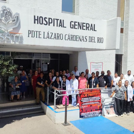 #Chihuahua // ¡Están a punto del colapso por el calor!: Protestan trabajadores del ISSSTE Lázaro Cárdenas por falta de aires acondicionados 