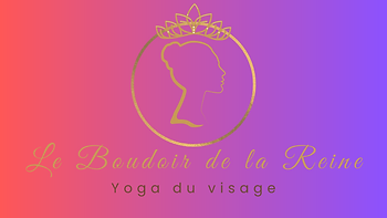 Logo Le Boudoir de la Reine, silhouette de reine, yoga du visage