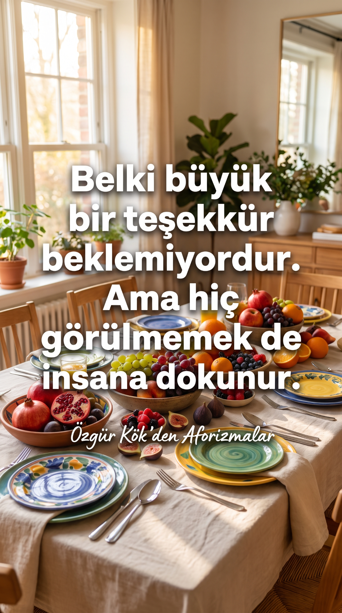 Belki büyük bir teşekkür beklemiyordur. Ama hiç görülmemek de insana dokunur.