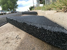 Rubber, Molded, Check Dam, RMU, Check Dam, Inline Curb, Tire Rubber, Crumb Rubber