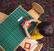 Boy Playing with Blocks