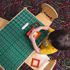 Boy Playing with Blocks