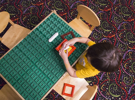 Boy Playing with Blocks