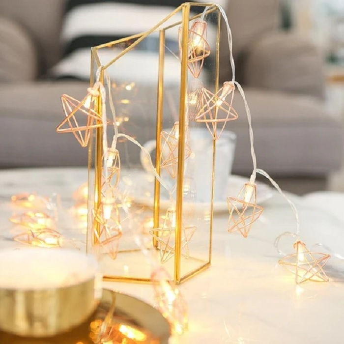 Thumbnail: Rose Gold Star LED Light 10 Lamps