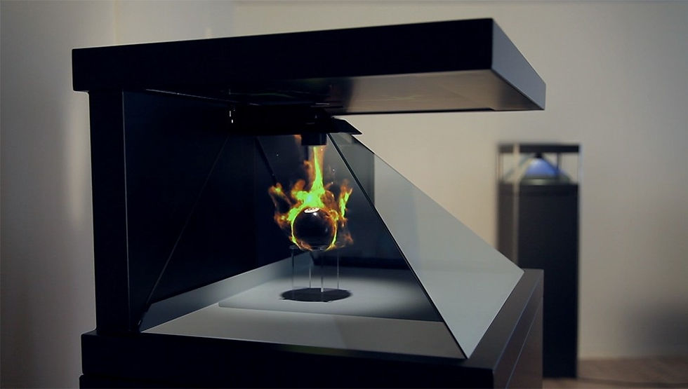 Thumbnail: 22inch Full HD 3D Hologram Pyramid Glass Display Cube Hologram Box