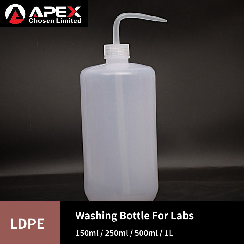Thumbnail: PE-10# High-Quality PE Lab Use Wash Bottle with Bend Tip | 150ml 250ml 500ml 1L
