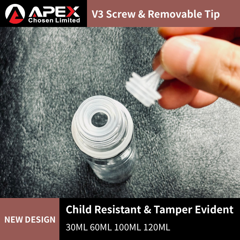 Thumbnail: 30ml 60ml 70ml 100ml 120ml Screw & Removable Tip E-Liquid Bottles | CRC