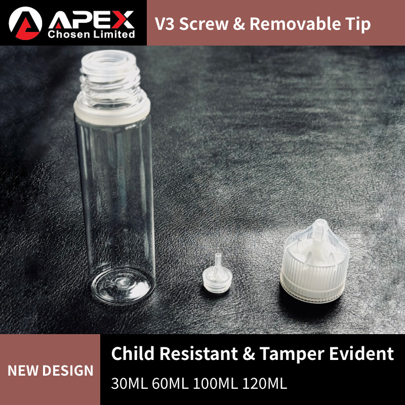 Thumbnail: 30ml 60ml 70ml 100ml 120ml Screw & Removable Tip E-Liquid Bottles | CRC