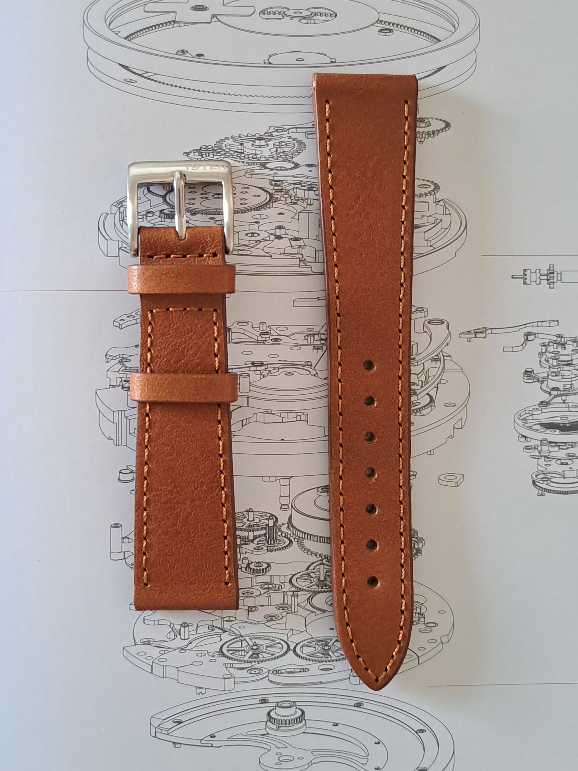 NAPPA LIGHT BROWN 20mm Light Brown Stitching