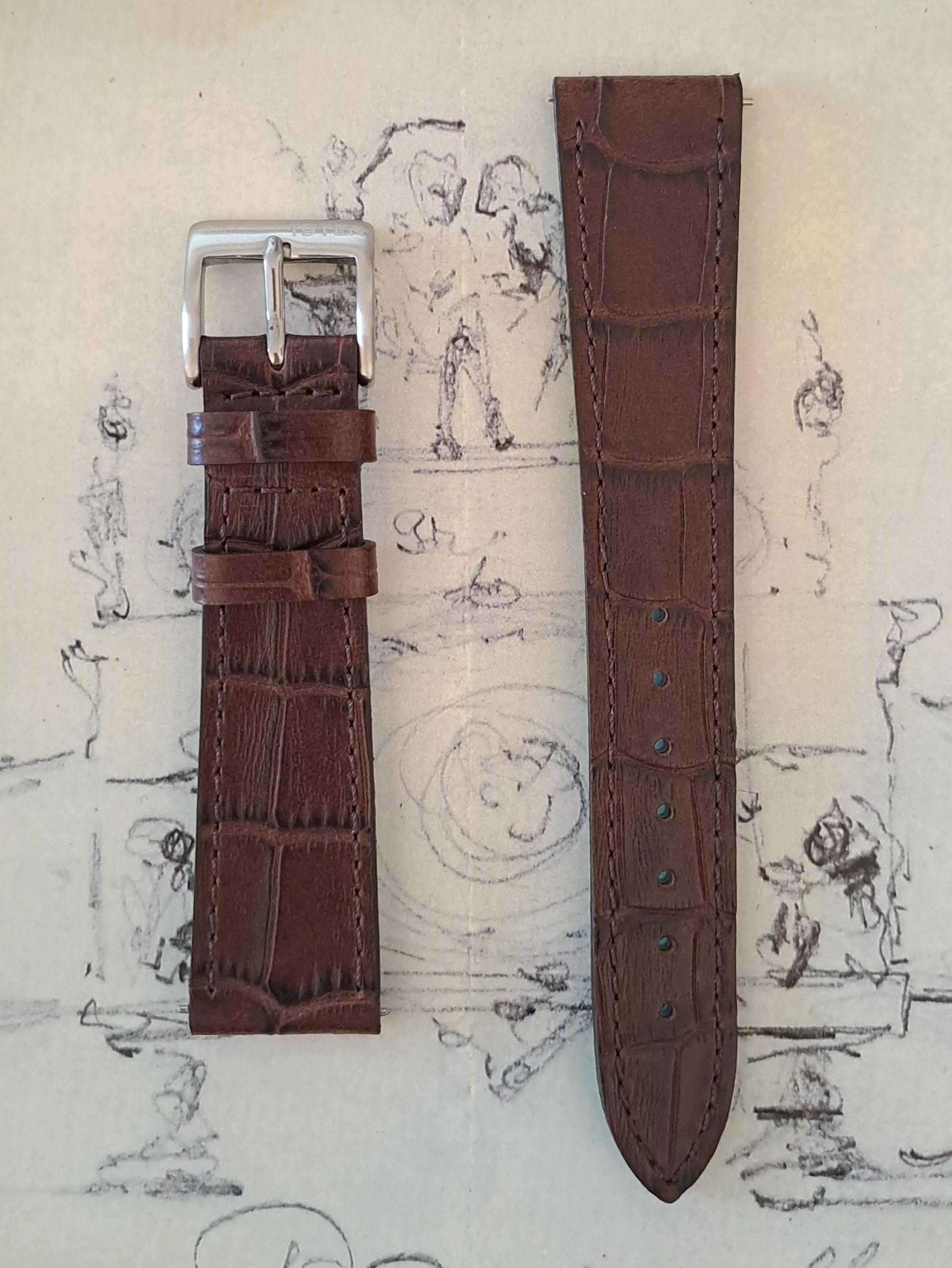 NY COCCO BROWN - 20mm Brown Stitching