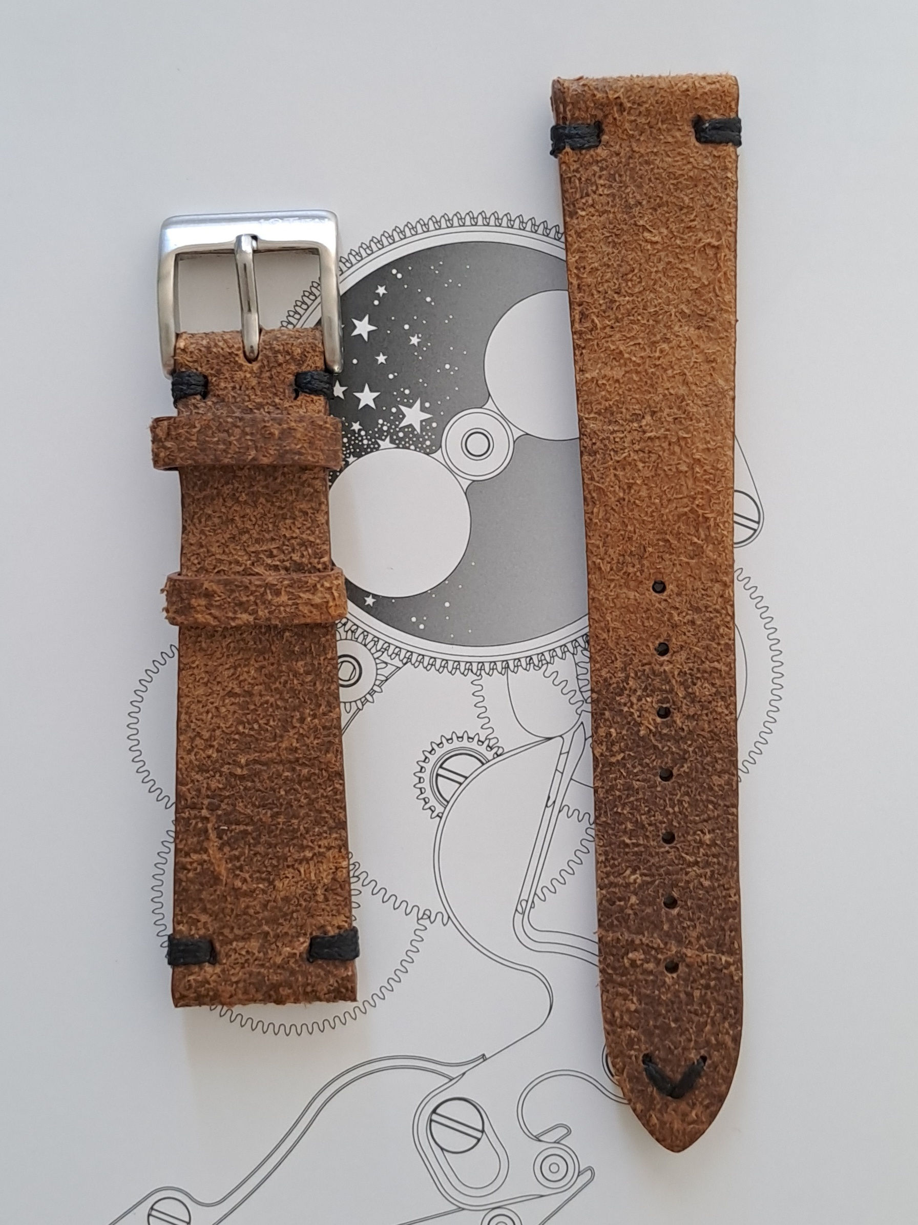 SUEDE TAN DISTRESSED 20mm Black Arrow