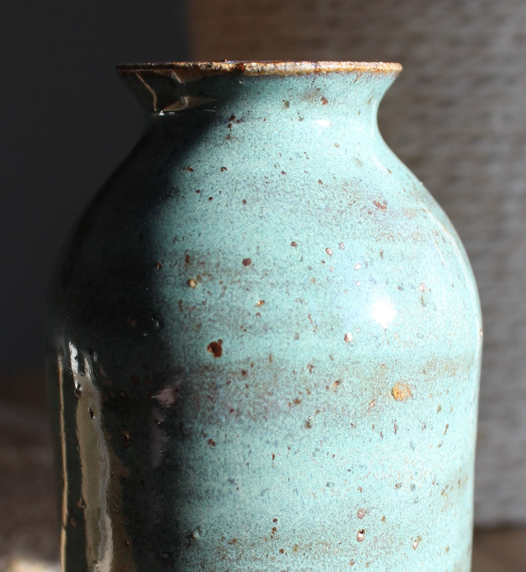Small blue vase