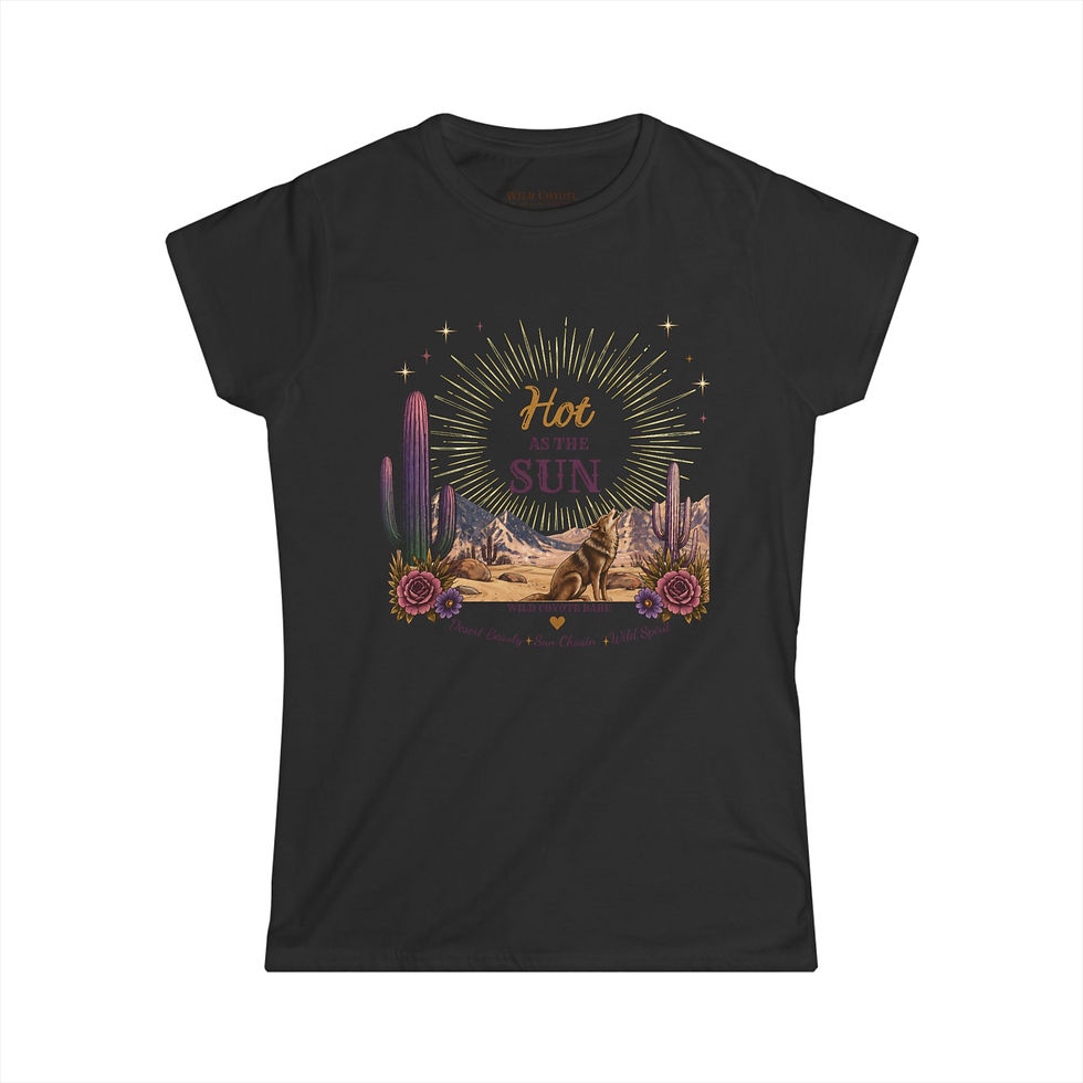 Thumbnail: Desert Vibes Tee — "Hot as the Sun" Southwestern Cactus Graphic Shirt