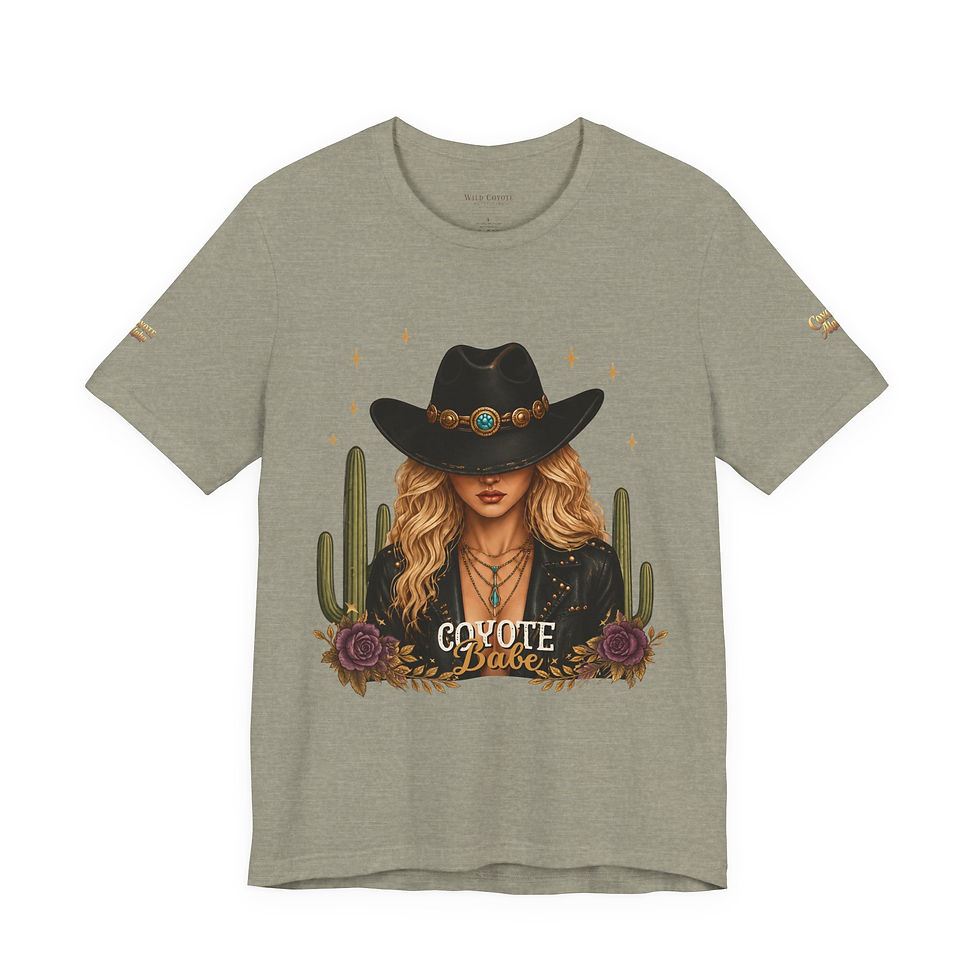 Thumbnail: Coyote Babe Tee   — Western Cowgirl Graphic T-Shirt