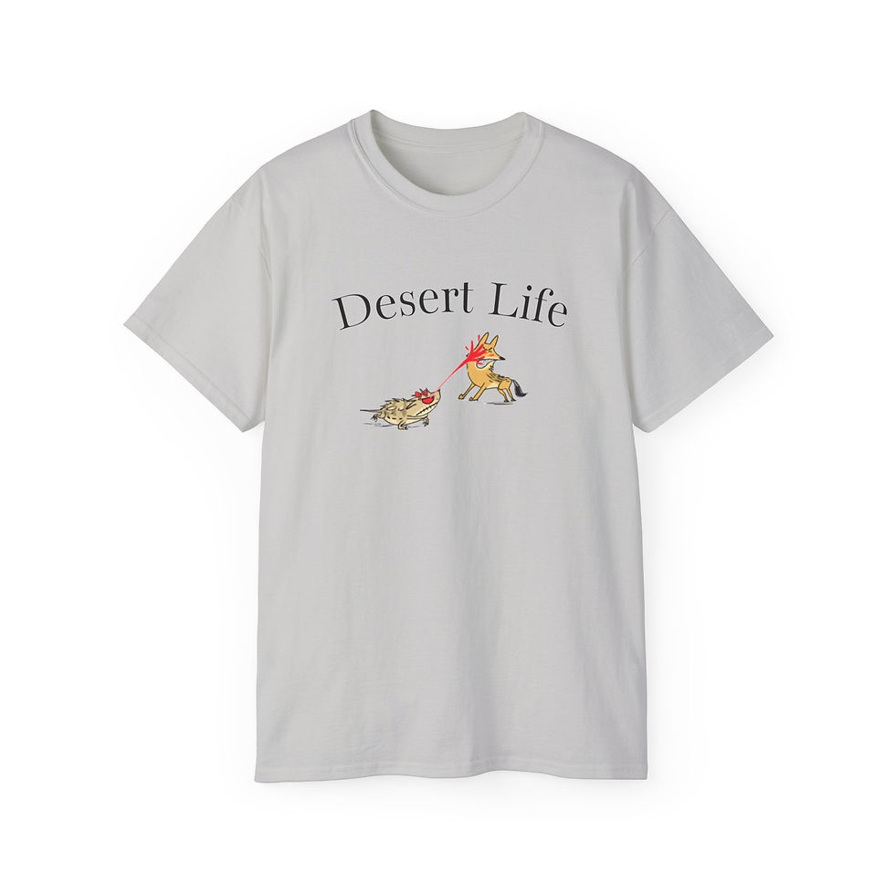 Thumbnail: Desert Horned Lizard Cartoon Tee — Teen MMA & Jiu-Jitsu Theme