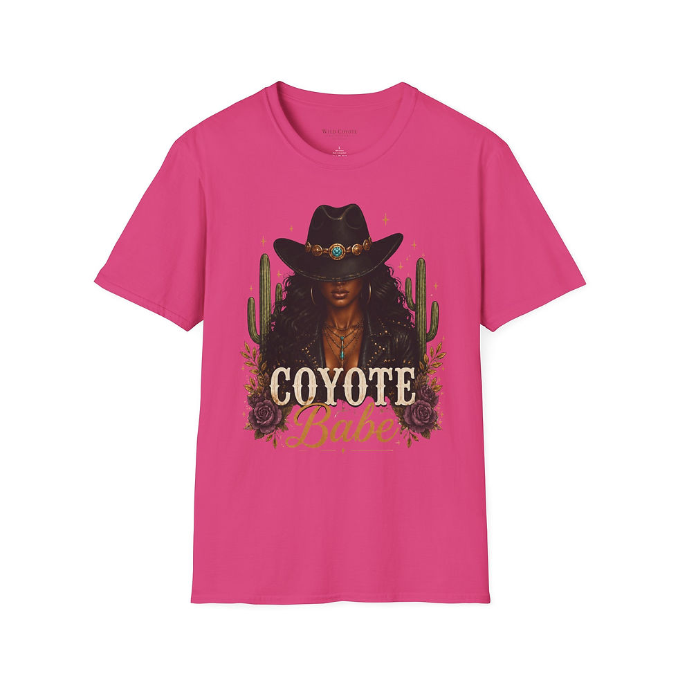 Thumbnail: Coyote Babe T‑Shirt  — Southwestern Cowgirl Graphic Tee