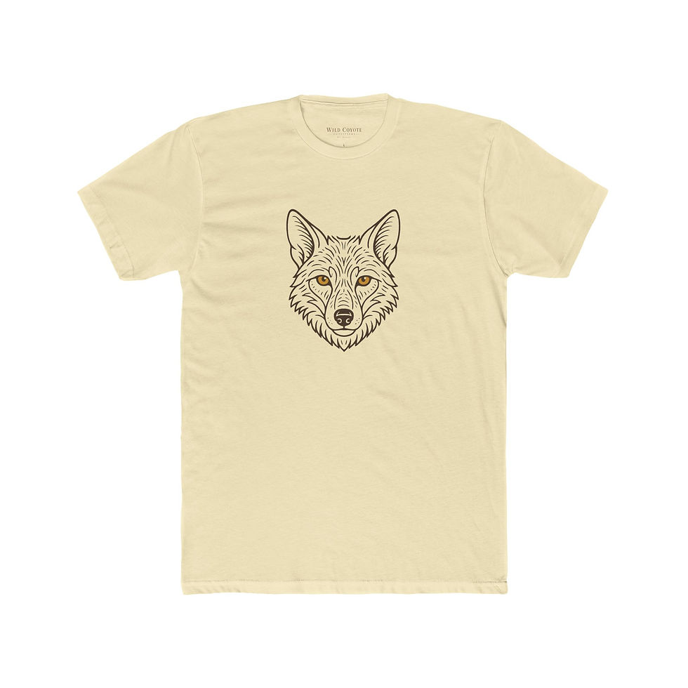 Thumbnail: Coyote Face Graphic Tee — Minimalist Wildlife T-Shirt