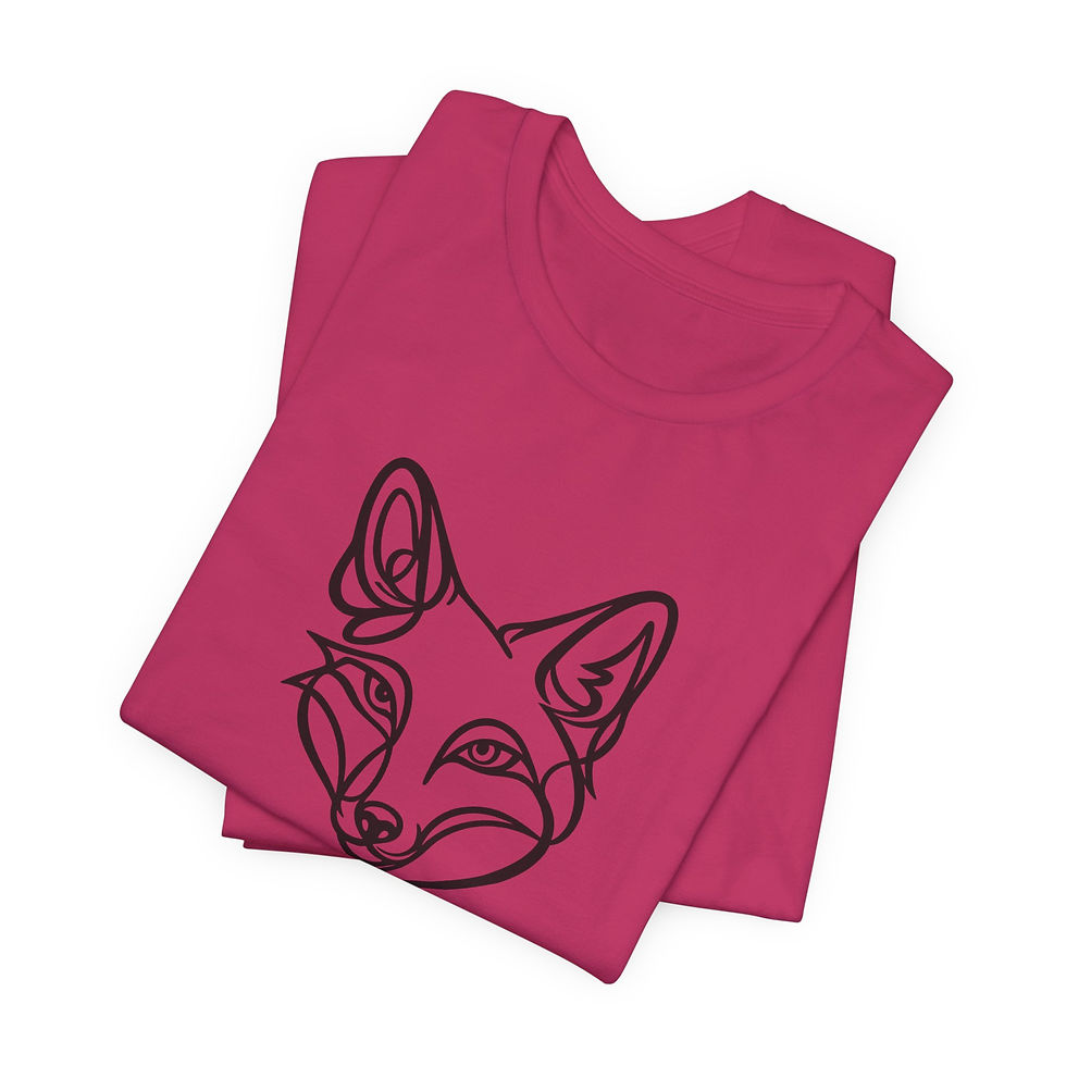 Thumbnail: Minimal Line Art Coyote Tee — Elegant Desert Animal T-Shirt