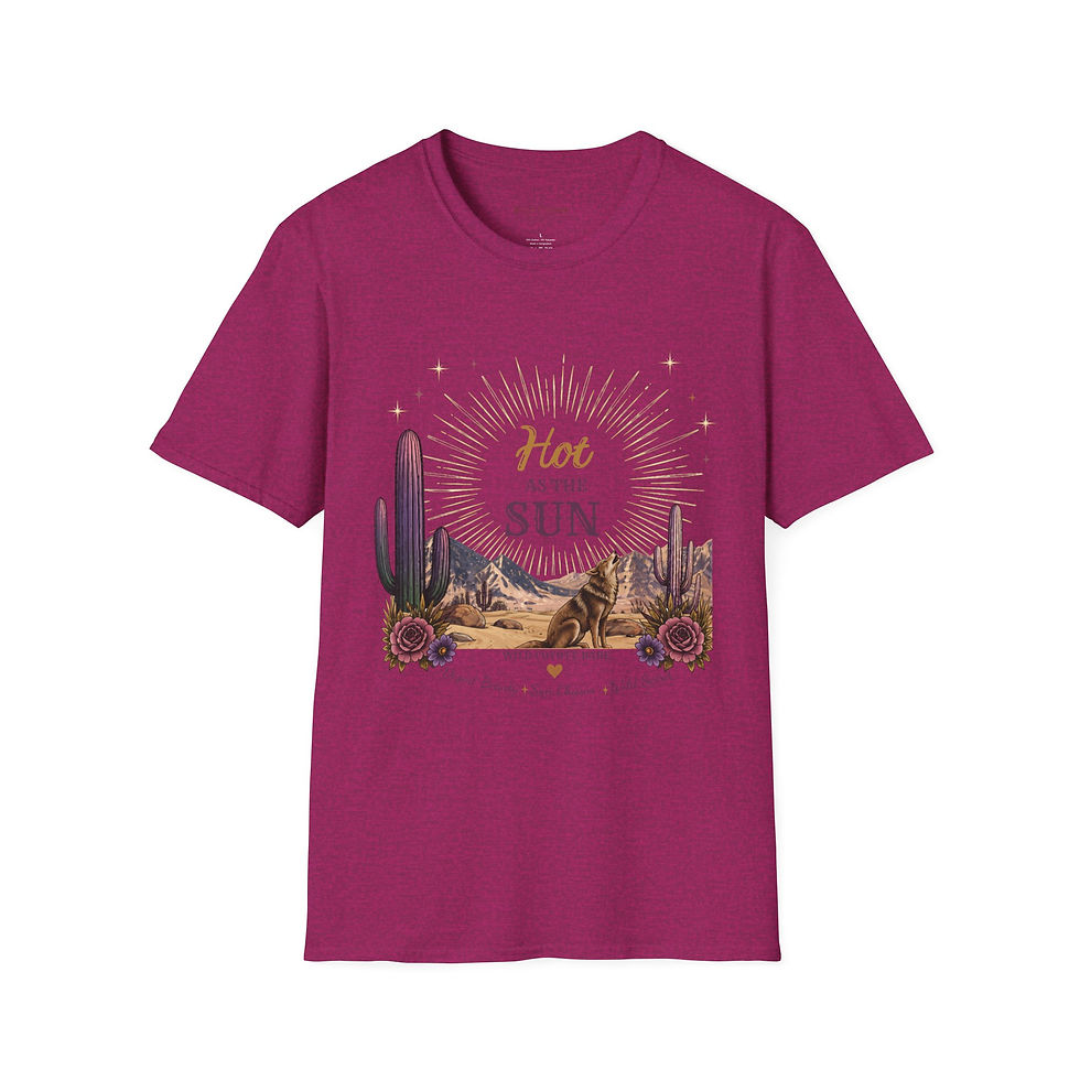 Thumbnail: Hot As The Sun Desert T‑Shirt — Cactus Southwest Graphic Tee