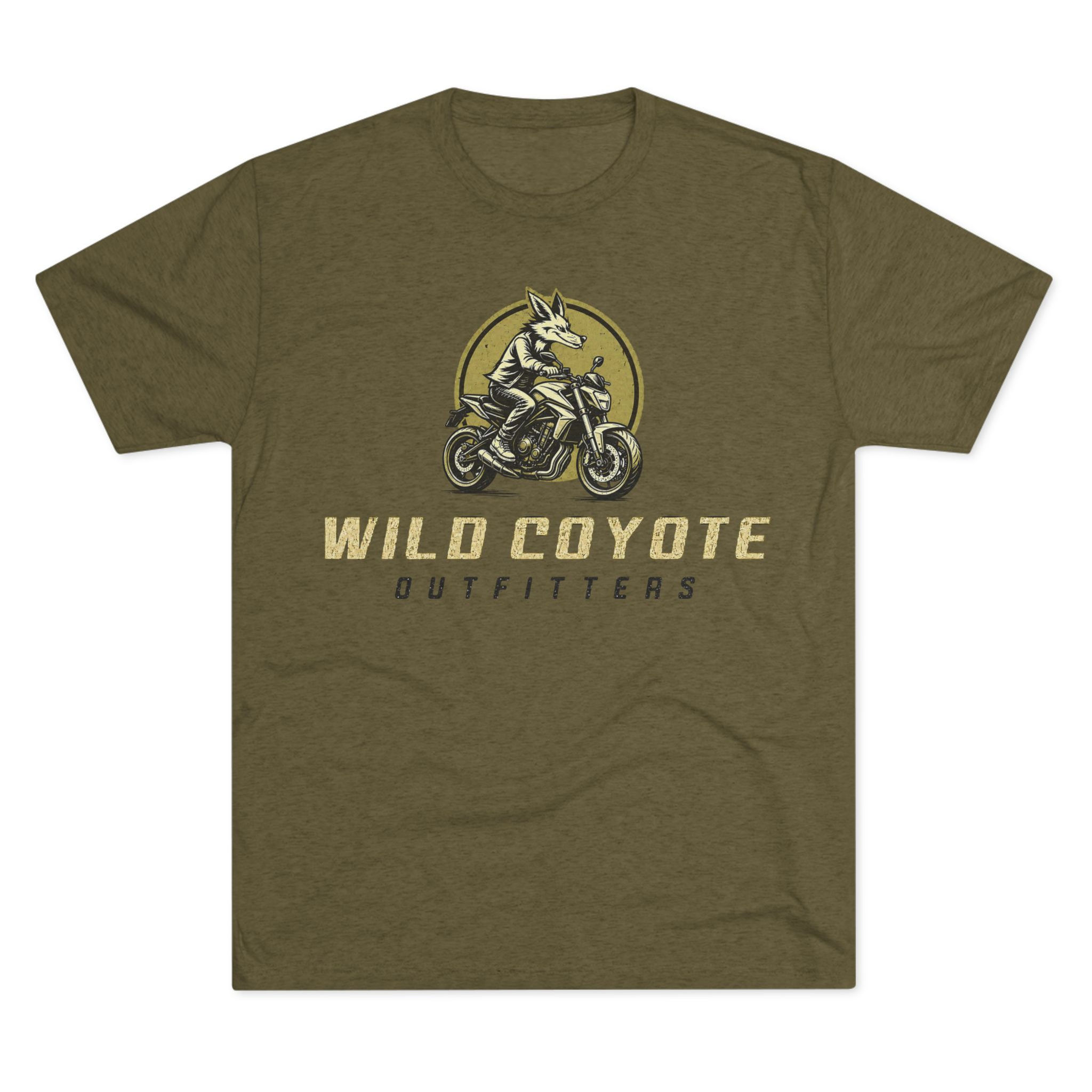 Men's Wild Coyote Outfitters Street Bike T‑Shirt — Adventure Rider Tri-blend