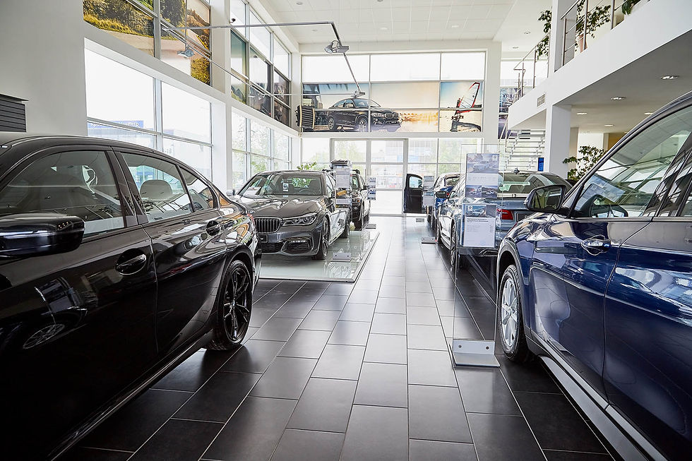 Cleaning car showroom interiors - Online
