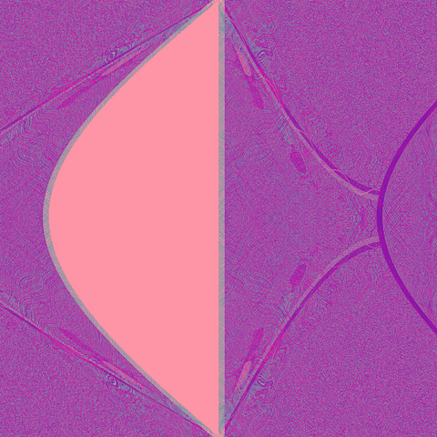 Purple and pink abstract artwork with dominant swift shapes.
EXCELLENT RESOLUTION TO 120x80CM