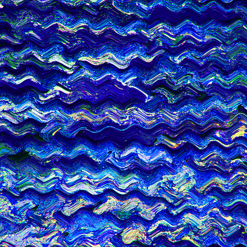 Multi-coloured blues wavy digital abstract artwork.
EXCELLENT RESOLUTION TO 93x70CM