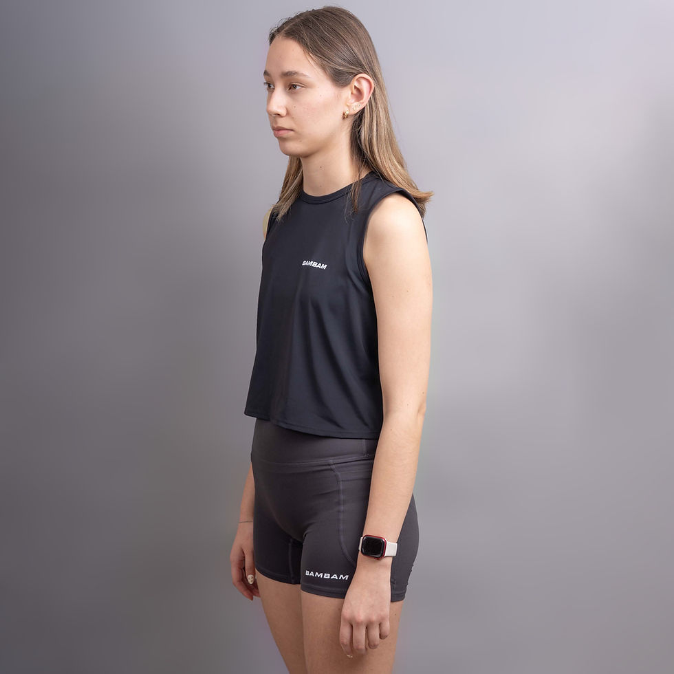 Thumbnail: Crop Deportivo Negro Mujer