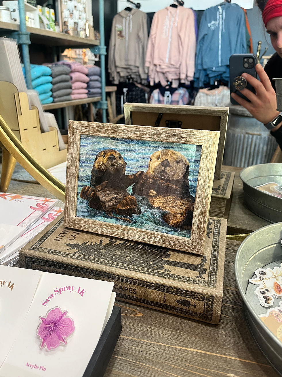 Thumbnail: Framed 5x7 Art Prints - Coastal & Wildlife Drawings (Assorted Designs)