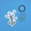 Thumbnail: Forget Me Not Vinyl Wildflower Sticker, Wildflower Art,  Fiddlehead Fern Drawing