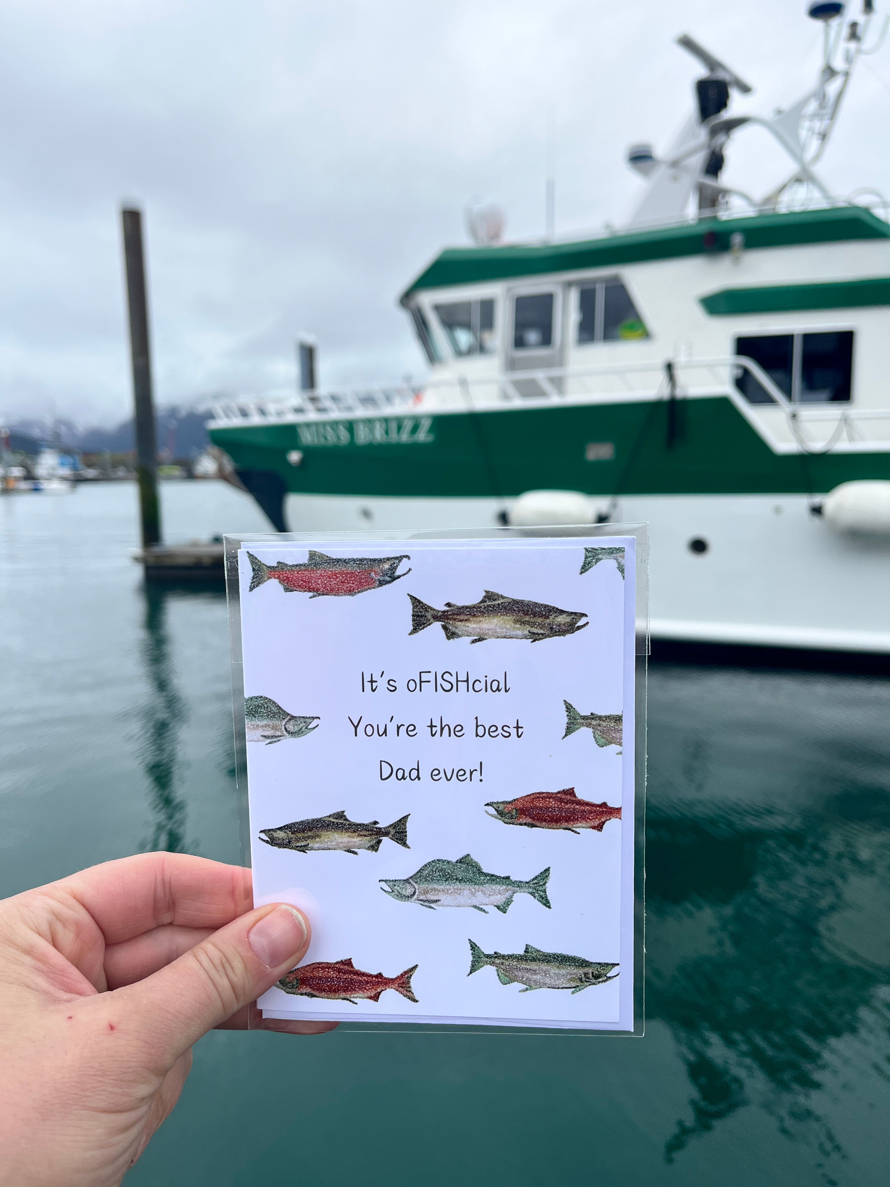 It's oFISHcial You're The Best Dad Ever Father's Day Greeting Card