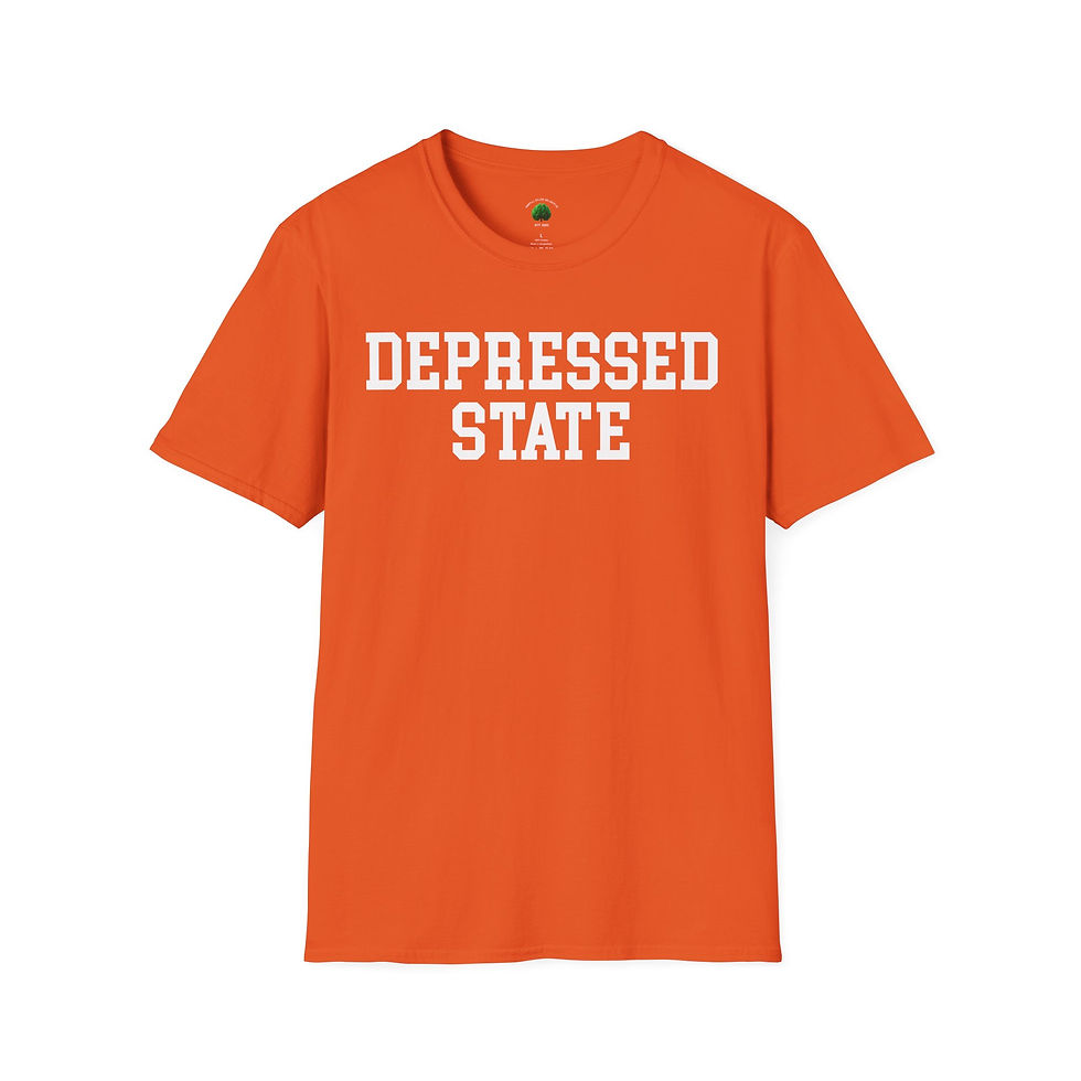 Thumbnail: Depressed State Unisex Softstyle T-Shirt Mental Health Awareness