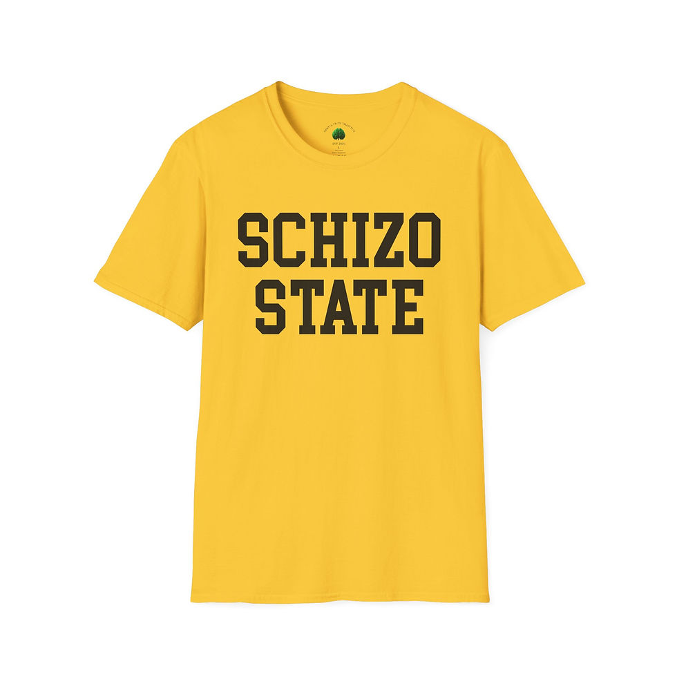 Thumbnail: Schizo State Unisex Softstyle T-Shirt Mental Health Awareness