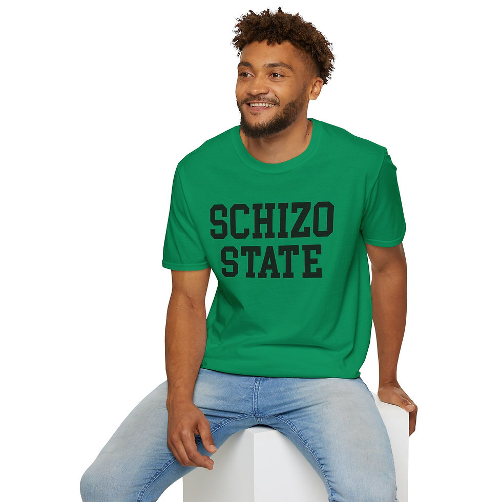 Thumbnail: Schizo State Unisex Softstyle T-Shirt Mental Health Awareness