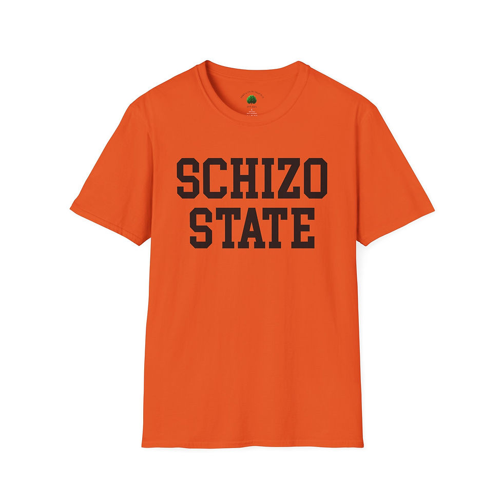 Thumbnail: Schizo State Unisex Softstyle T-Shirt Mental Health Awareness