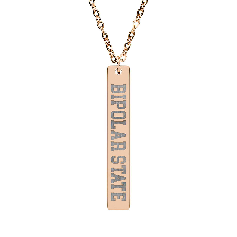 Thumbnail: Bipolar State Vertical Bar Necklace  for Mental Health Awareness