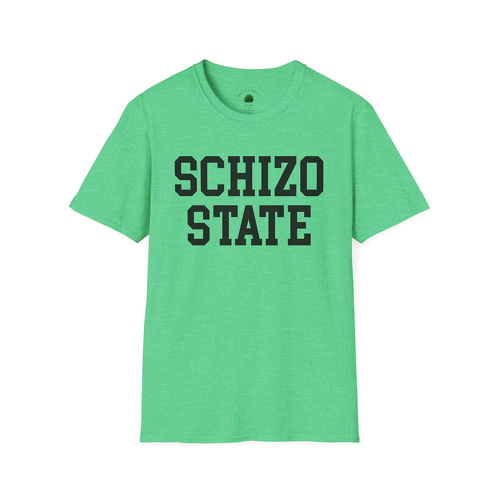 Thumbnail: Schizo State Unisex Softstyle T-Shirt Mental Health Awareness