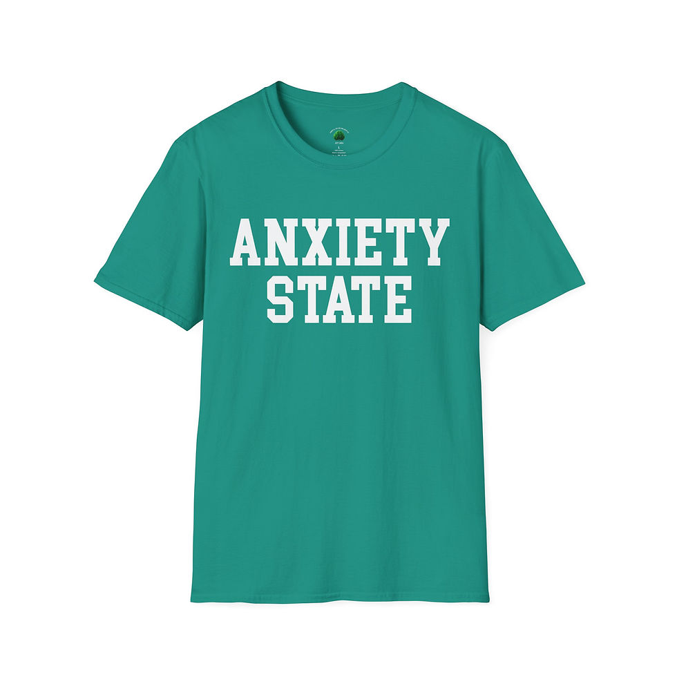 Thumbnail: Anxiety State Unisex Softstyle T-Shirt Mental Health Awareness
