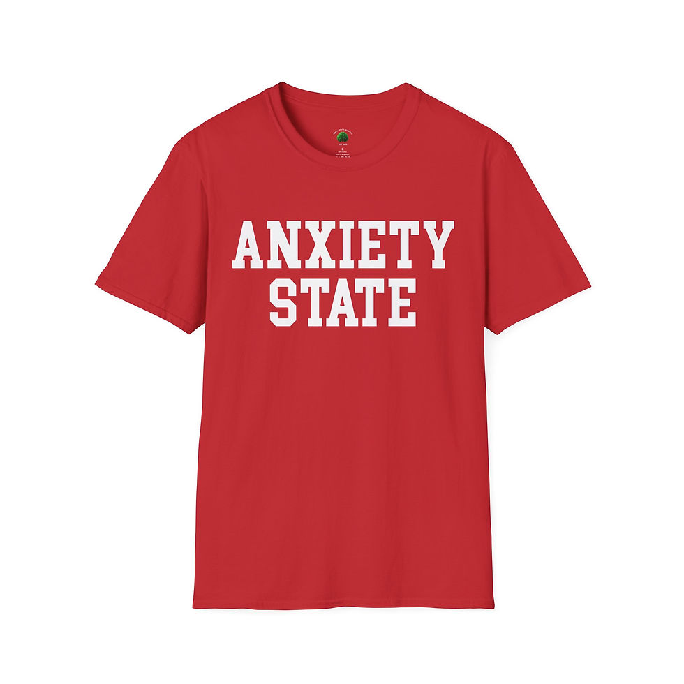 Thumbnail: Anxiety State Unisex Softstyle T-Shirt Mental Health Awareness