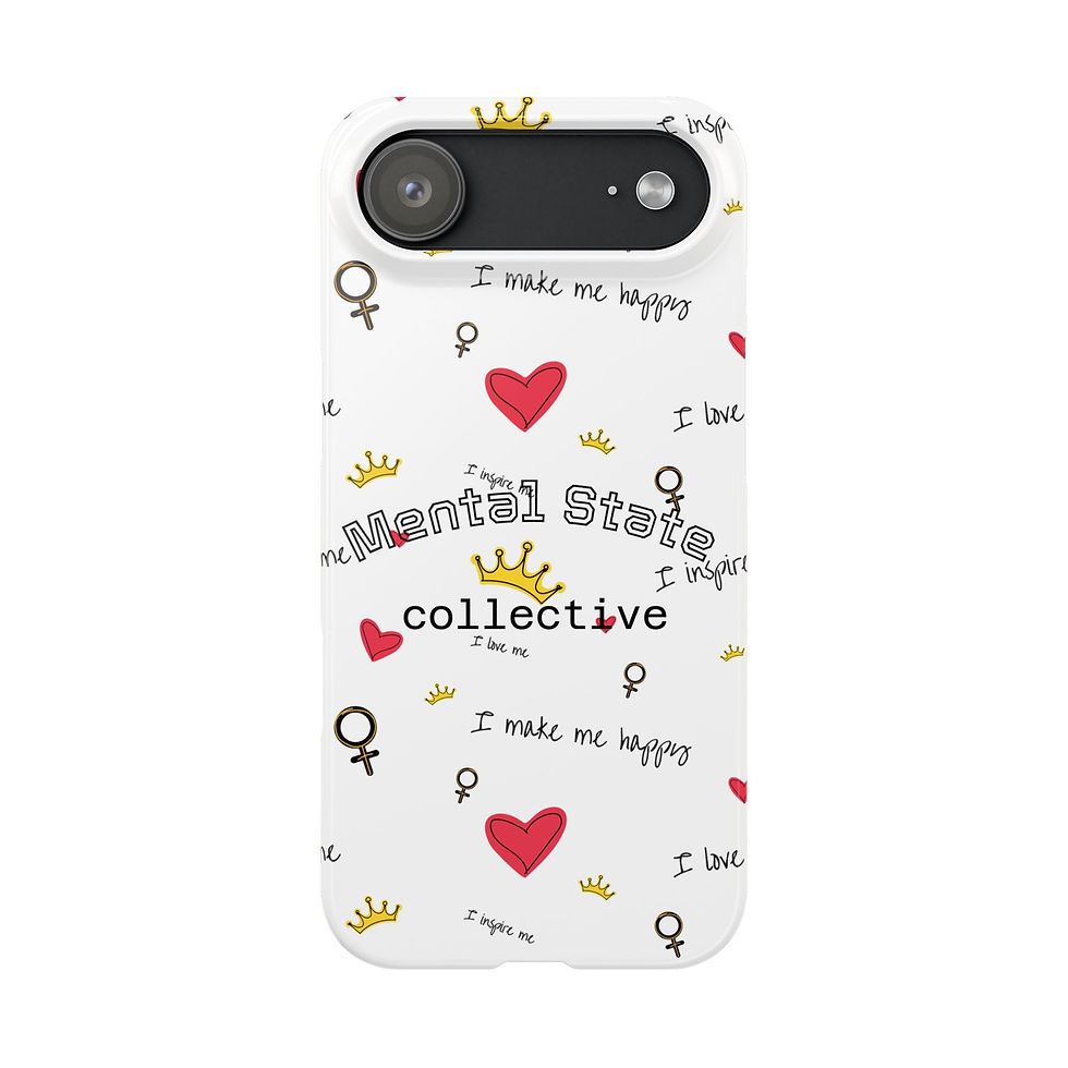 Thumbnail: Mental State Collective Slim Phone Case-Happy Vibes for Mental Health Awareness