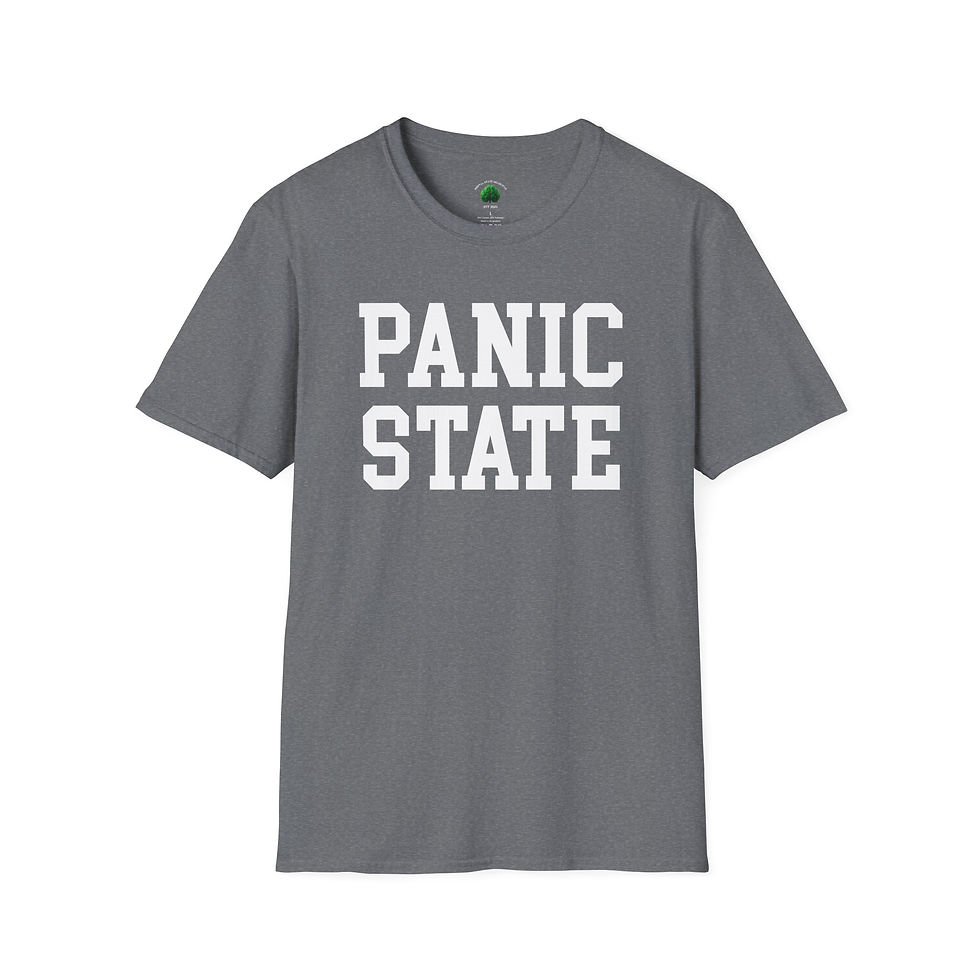 Thumbnail: Panic State Unisex Softstyle T-Shirt Mental Health Awareness